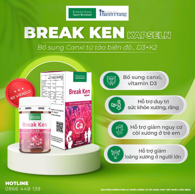 Break Ken – Công thức bổ sung canxi toàn diện, tăng hấp thu tối ưu