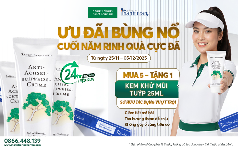 Chương trình khuyến mãi  khi mua Kem Khử Mùi: mua 5 tặng 1