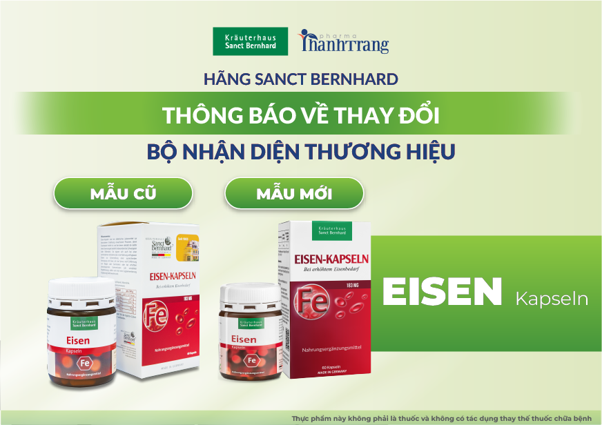 Bộ nhận diện thương hiệu mẫu mới của Eisen Kapseln - Sanct Bernhard