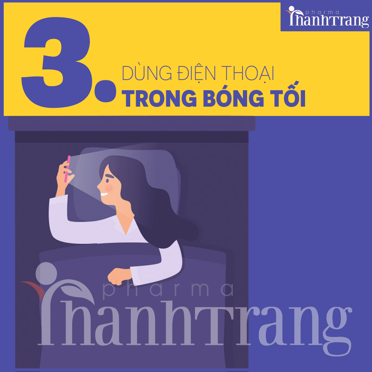 Dùng điện thoại trong bóng tối