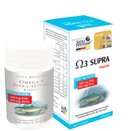 Viên nang dầu cá bổ sung Omega 3 Supra 1000 mg