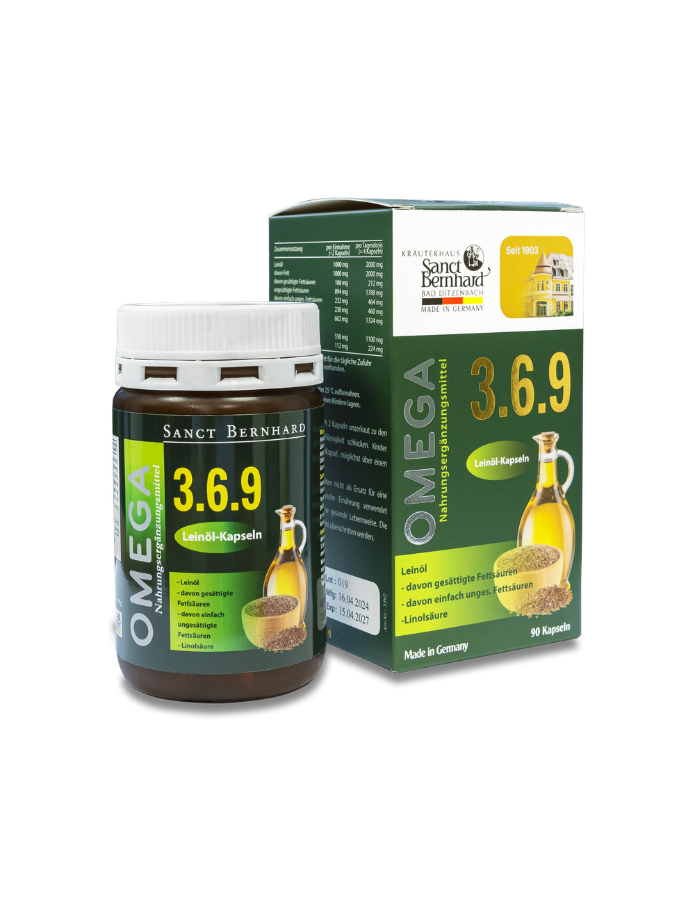 Viên uống Omega 3-6-9 Leinöl-Kapseln