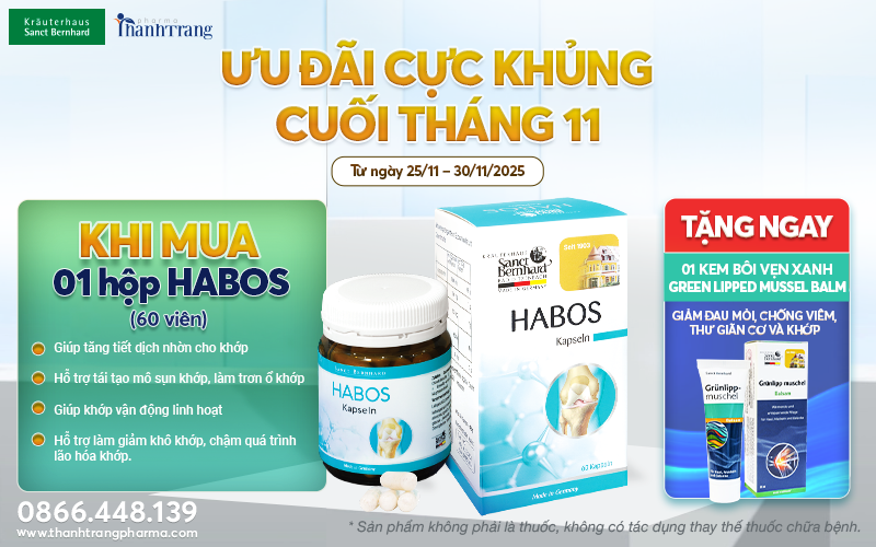 Black Friday 2025: Mua 1 tặng 1 Combo bổ khớp Thanh Trang Pharma