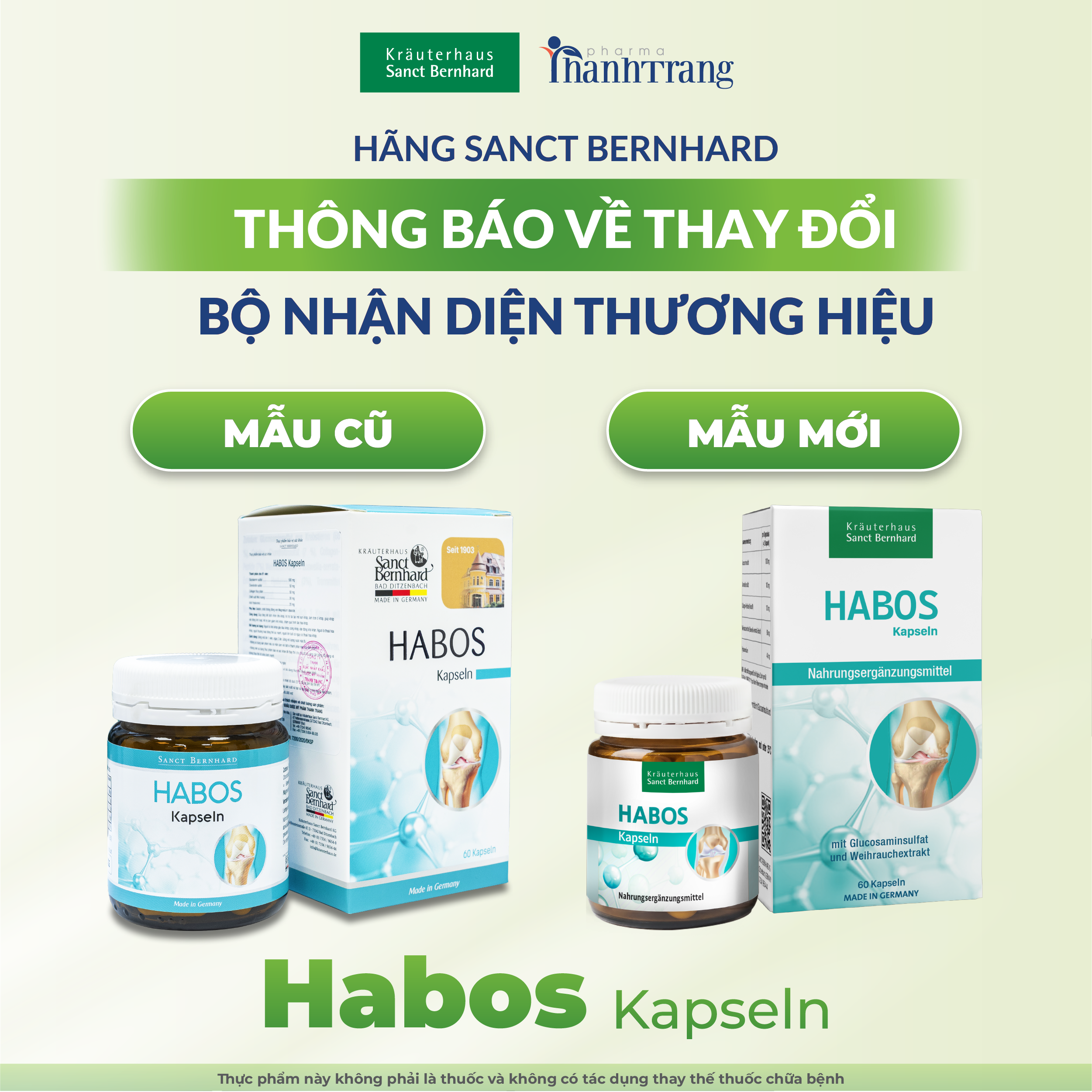HABOS KAPSELN - Viên uống tăng cường sức mạnh xương khớp (60 VIÊN)