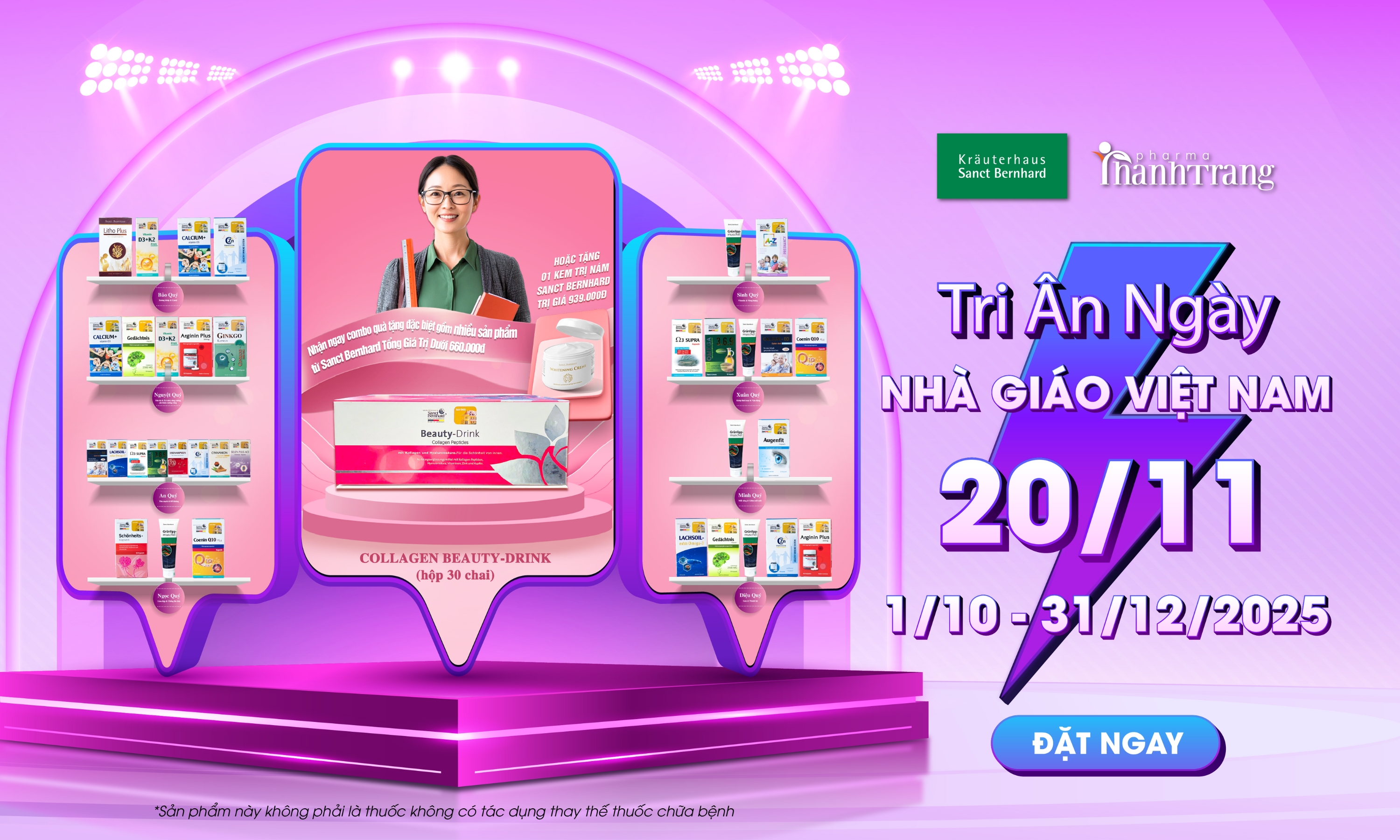 Ưu đãi đặc biệt Chào mừng 20/11 từ Collagen Beauty Drink Sanct Bernhard