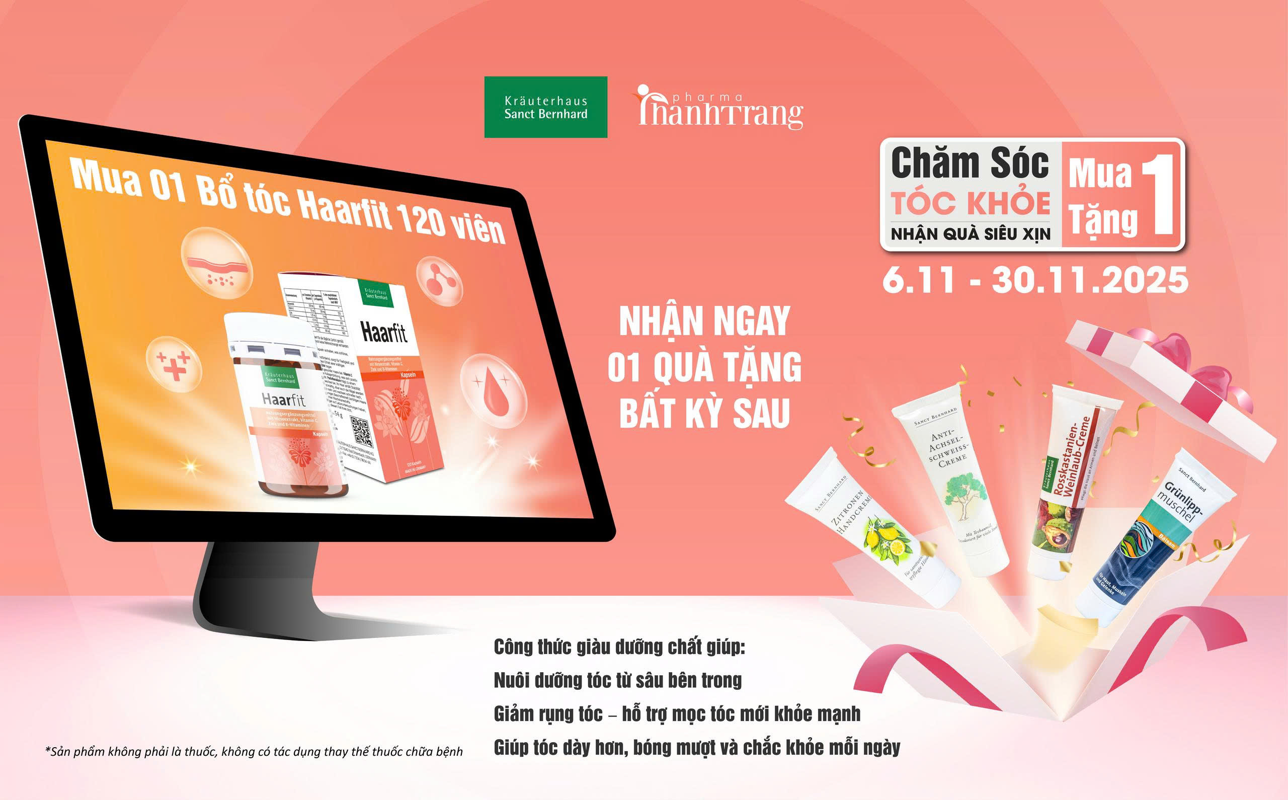 Chăm Sóc Tóc Khỏe – Nhận Quà Siêu Xịn Cùng Haarfit