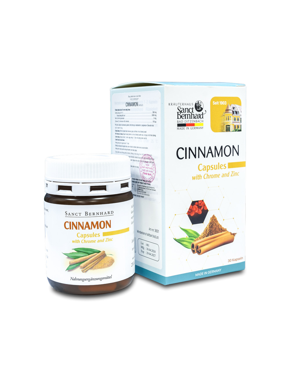 CINNAMON CAPSULES - Viên uống hỗ trợ cải thiện đường huyết cho người bị tiểu đường