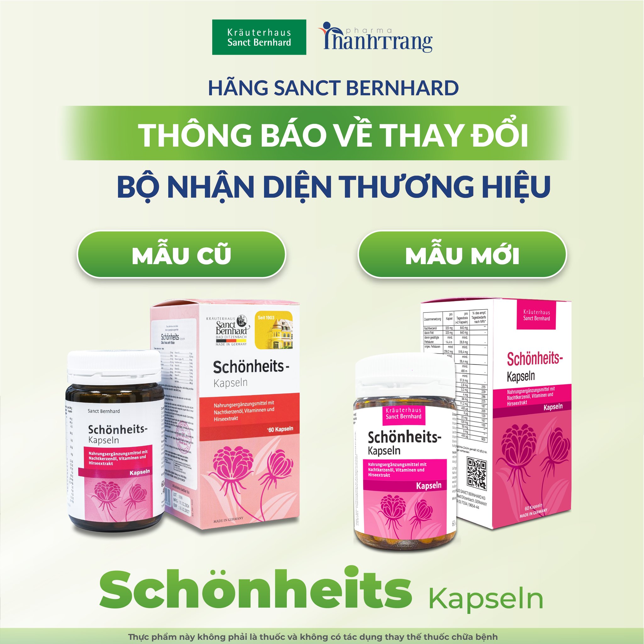 Tinh Dầu Hoa Anh Thảo Sanct Bernhard 60 viên