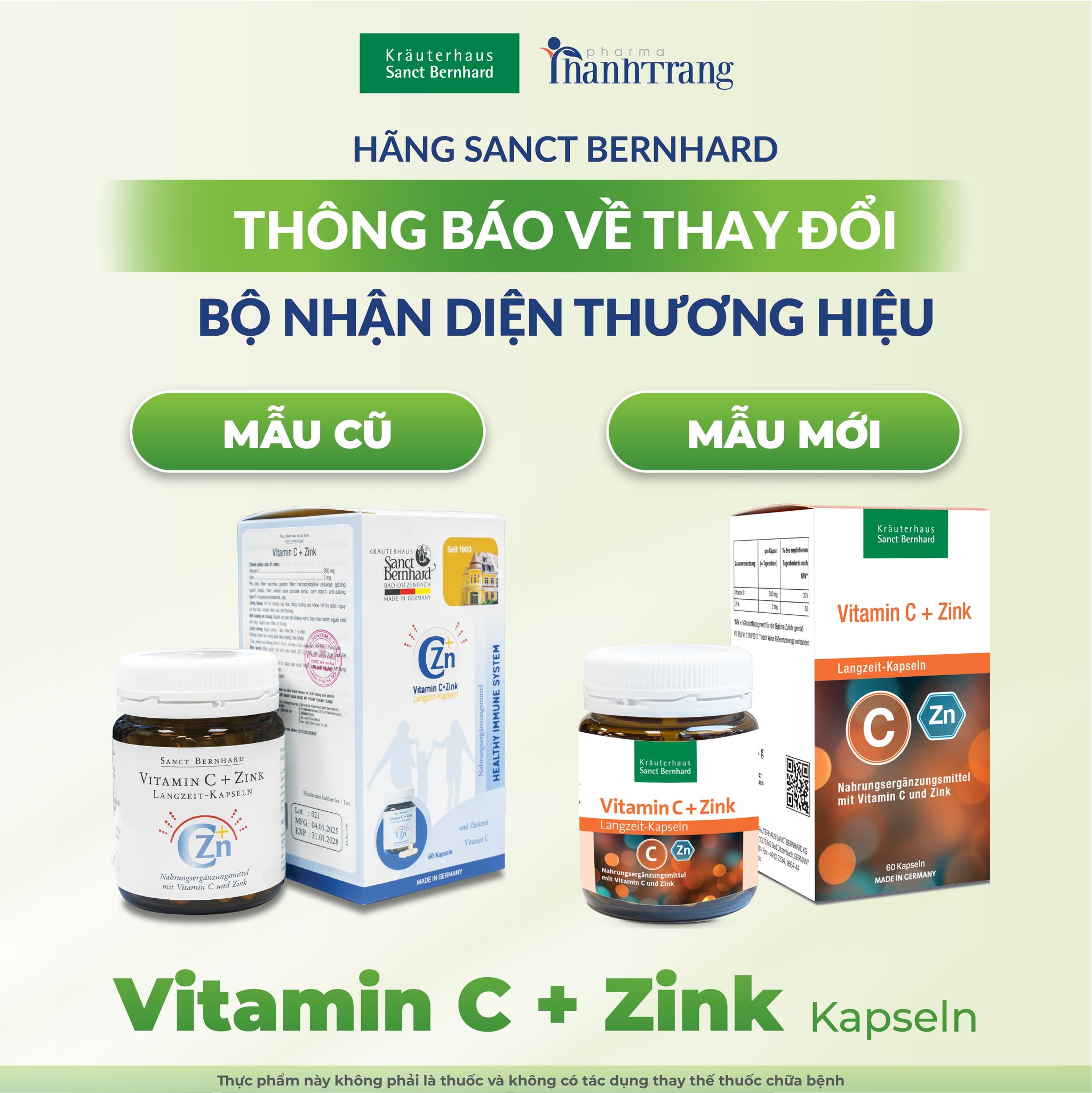 Viên uống tăng cường miễn dịch VITAMIN C - ZINK