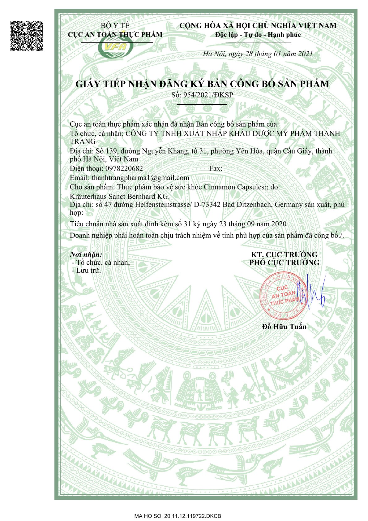 CINNAMON CAPSULES - Viên uống hỗ trợ cải thiện đường huyết cho người bị tiểu đường