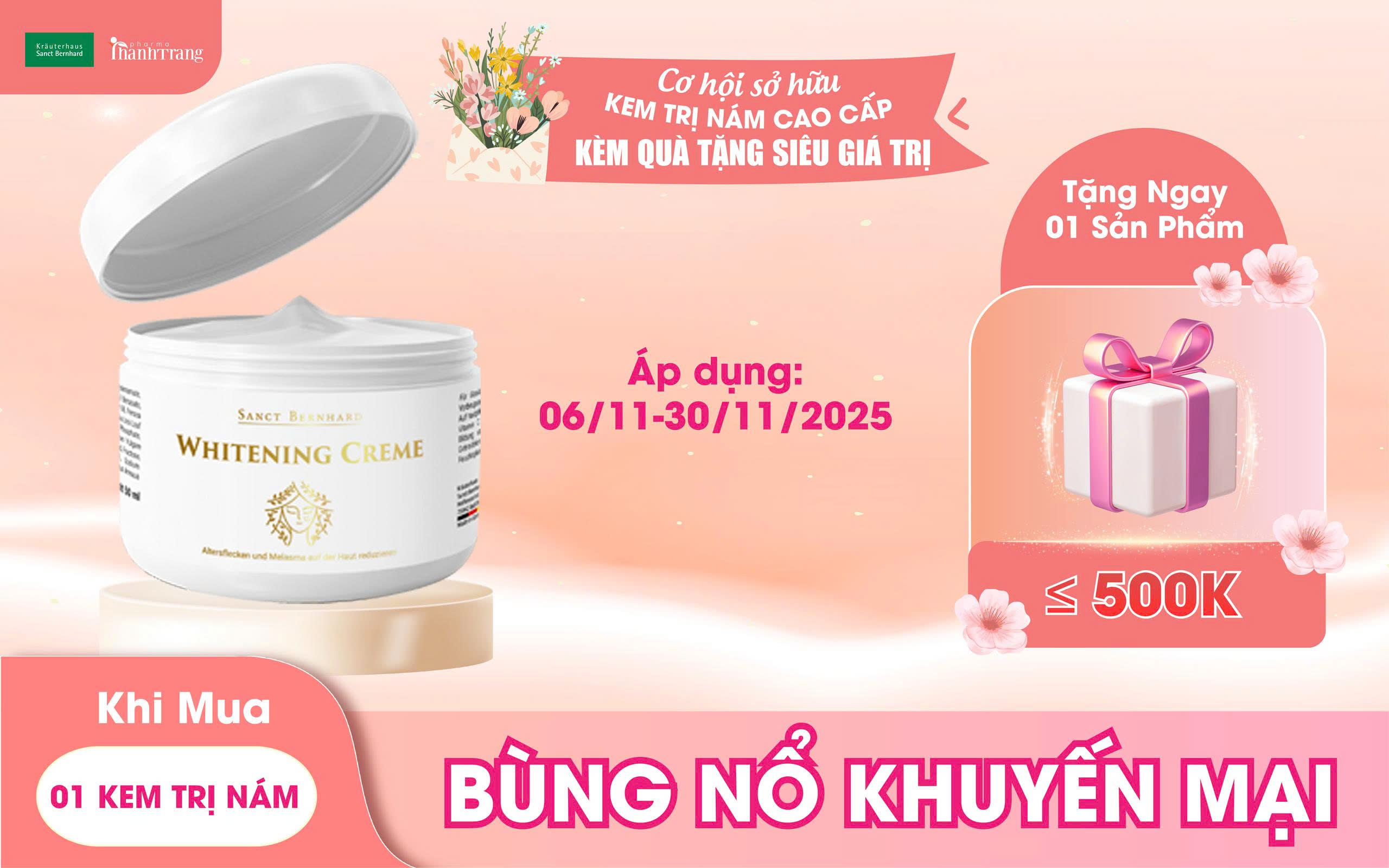 Mua kem trị nám Whitening Creme Sanct Bernhard siêu khuyến mại hấp dẫn