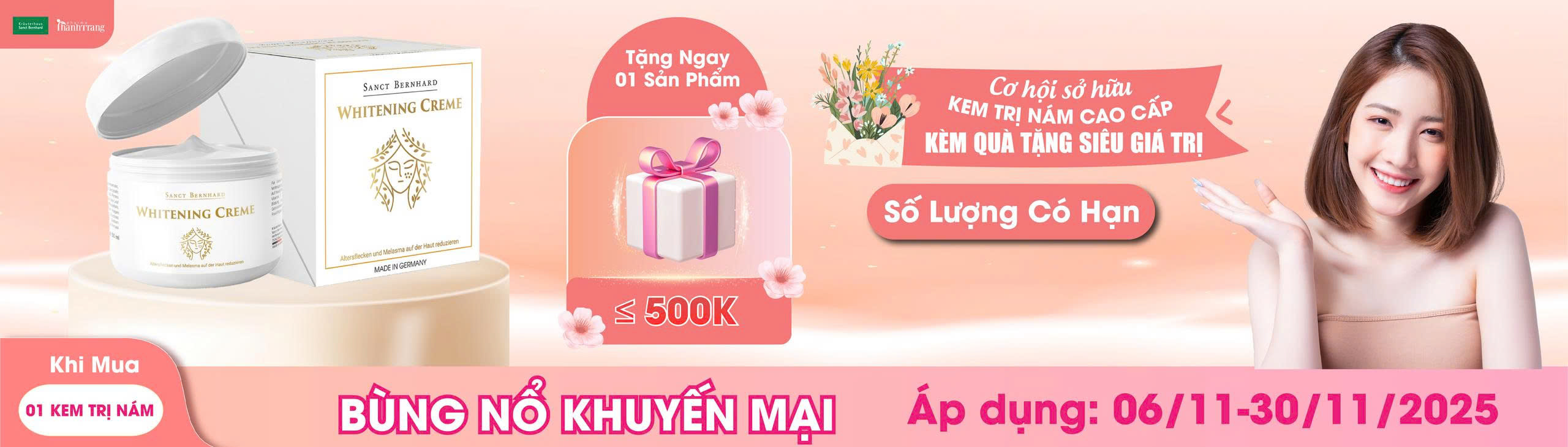 Mua kem trị nám Whitening Creme Sanct Bernhard siêu khuyến mại hấp dẫn